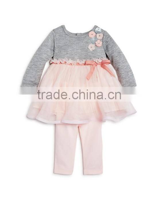 Infant Girls' Tutu Top and Leggings Set Flower Girl Dresses Childern Frocks Designs Kid Dress 2016 HSD5622