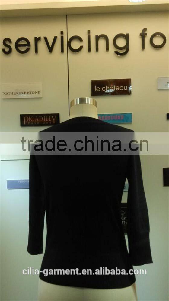 2015 new fashion knitting women sweater with long sleeve pullover