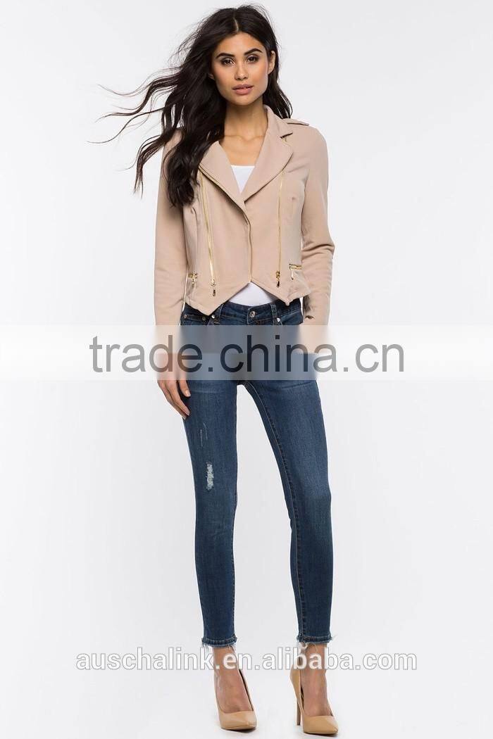 2016 fashion design elegant ladies bulk wholesale jacket