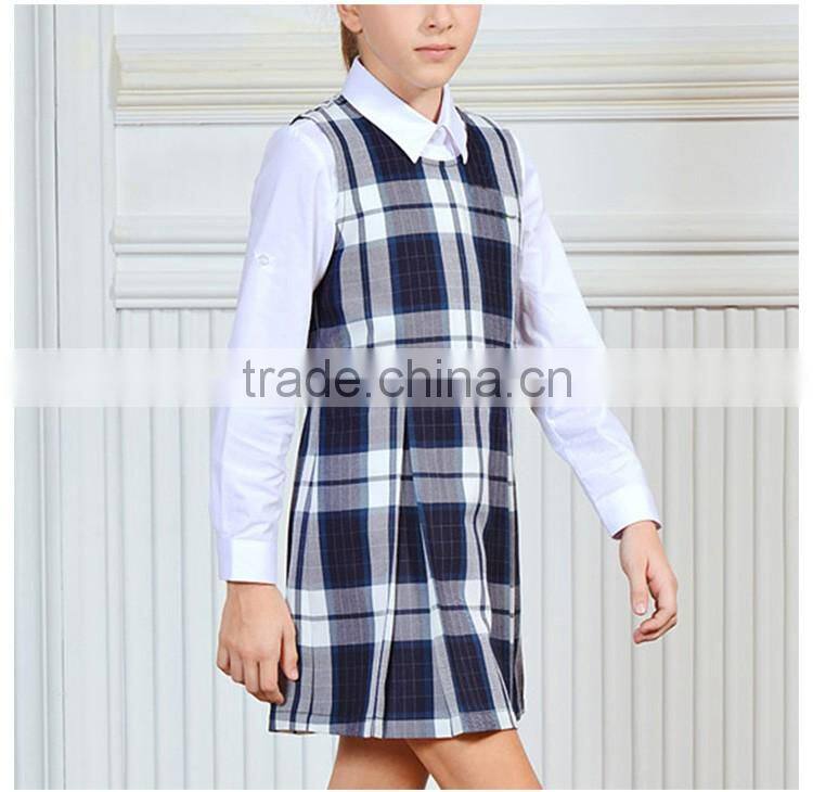 Hot Sale Classic Plaid School Uniform Dress For Girls