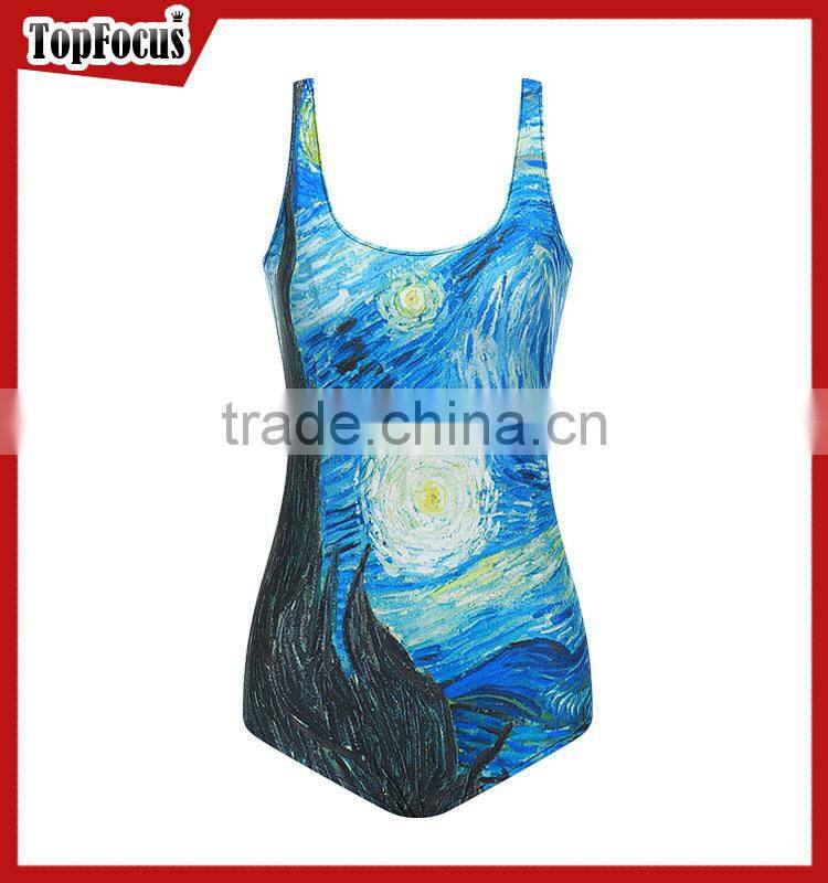 Factory wholesale 2017 new fashion sublimation print bathing suit