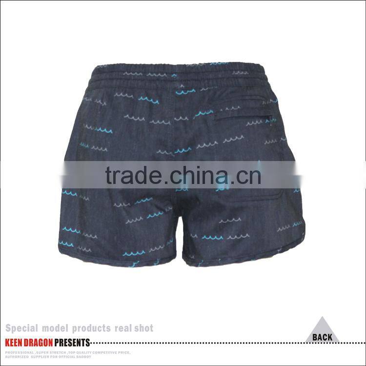 Full Elastic Women's Shorts Sublimation Printing Ladies Surf Shorts