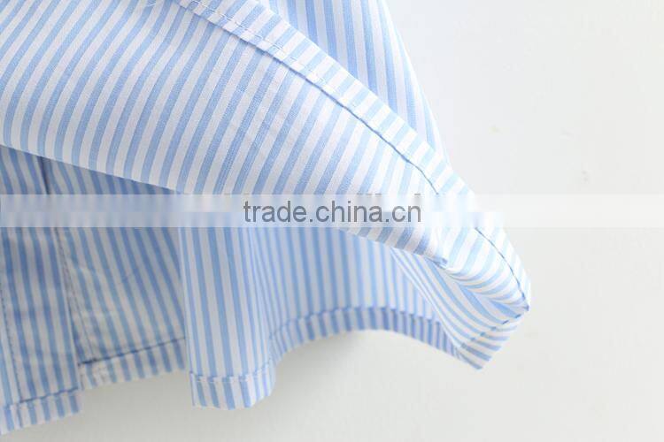 Girls striped shirt parental clothing 2017 summer new children's clothing baby leopard shirt mothers shirt