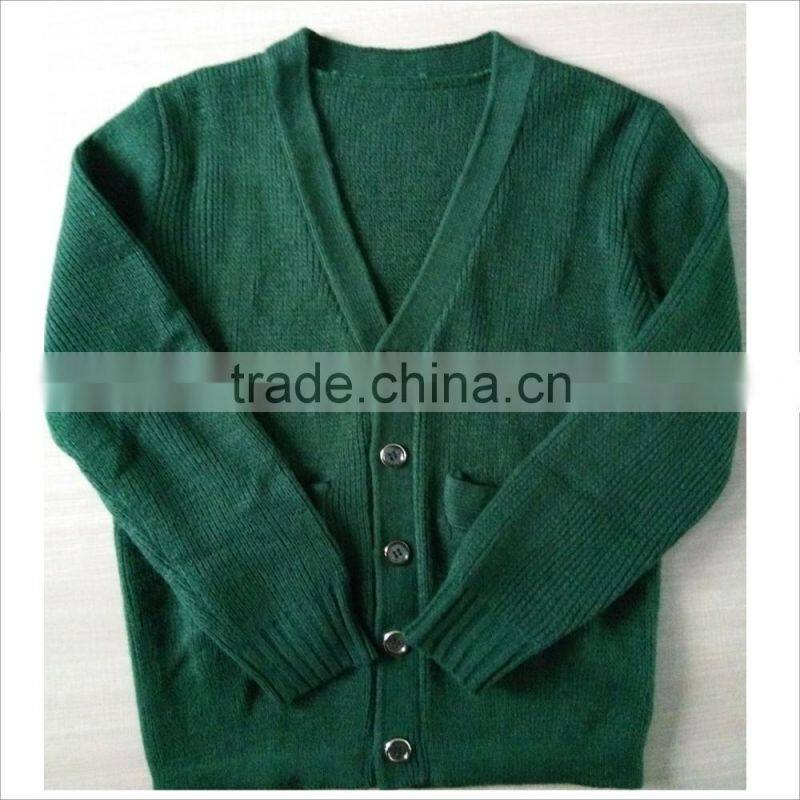 2016 fashion long sleeves v neck school uniforms cardigan sweater