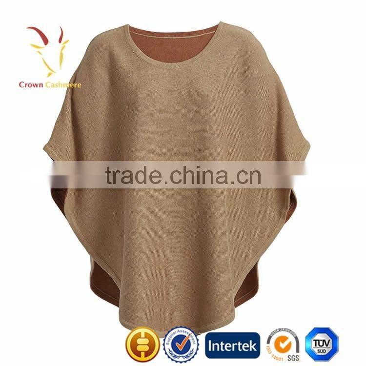 Women Merino Wool Knit Plus Size Ponchos