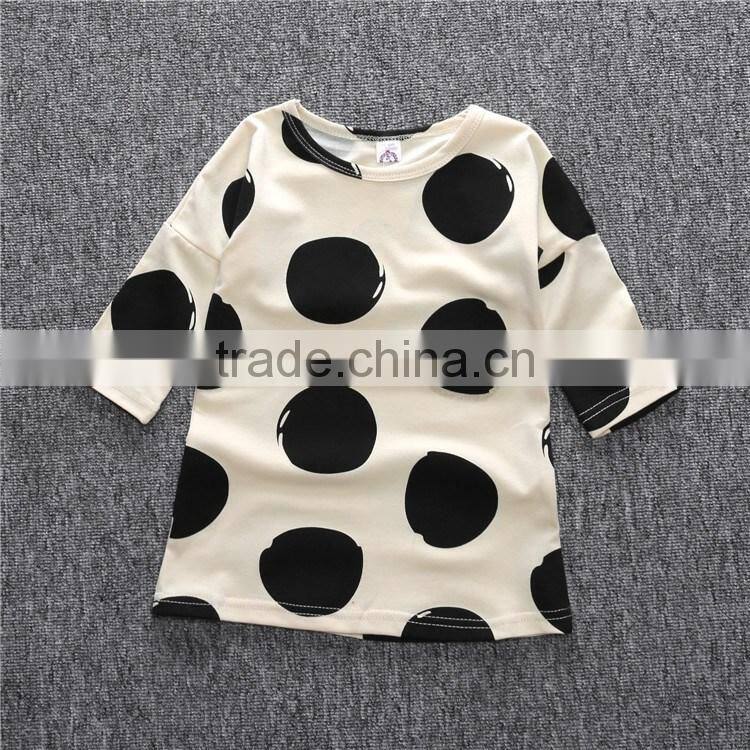 Dot Printing One Piece Girls Party Latest Casual Dress Designs