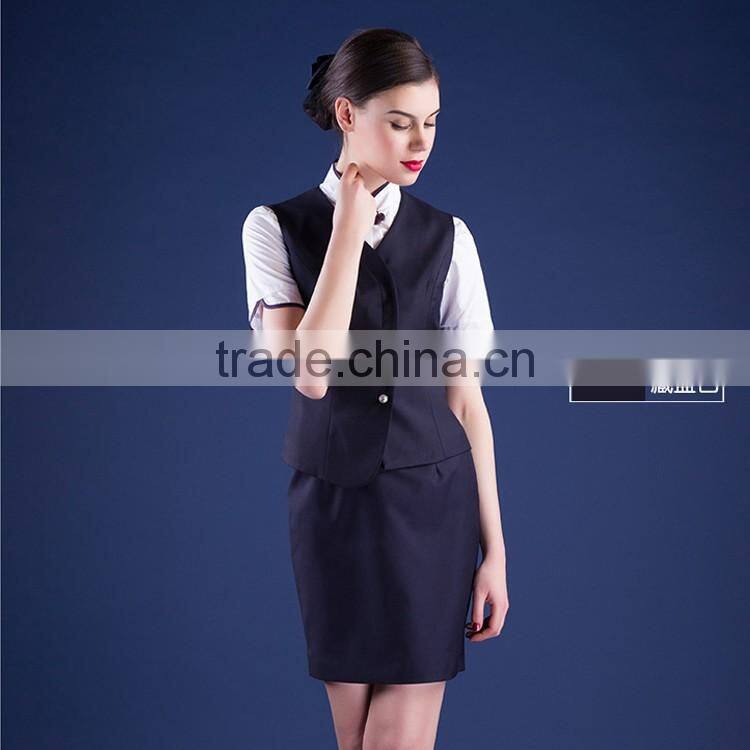 Chinos Wholesales Hot Sexy Airline Stewardess Skirt Suits