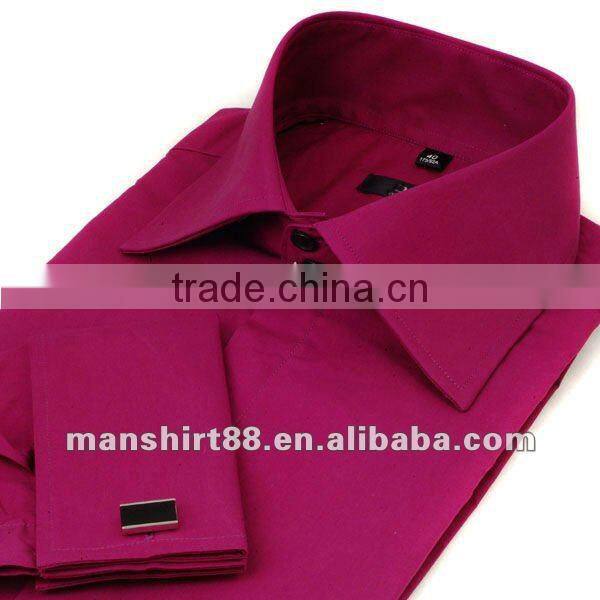 new slim fit french collar duouble cuff with cufflinks dress shirt for men