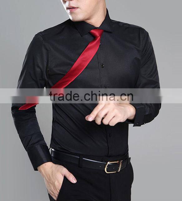 Cheap Mens Slim fit Dress long Sleeve Shirts with tie Mens dress shirts