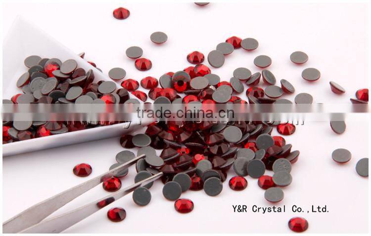 #2028 red siam 10 gross hot fix rhinestones Iron-on rhinestone flatback stone