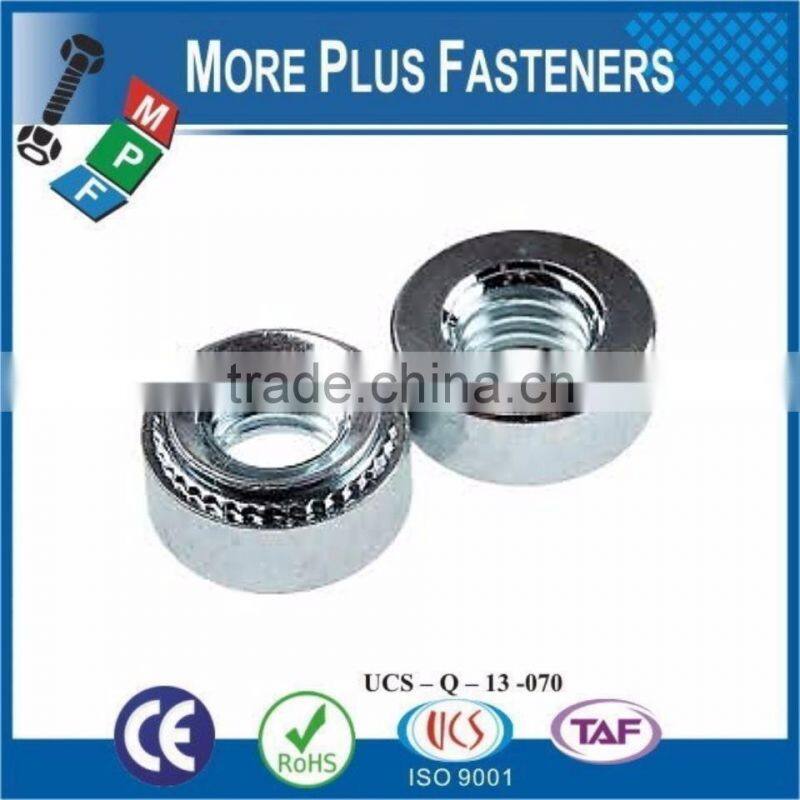 Made in Taiwan Aluminum Clear Passivated Zinc Steel Stainless Steel Nonlocking Floating Self Clinching Nut