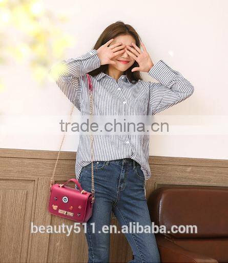 Shape Women Bag Leather Handbag With Rotating Lock Shoulder bag HB5401