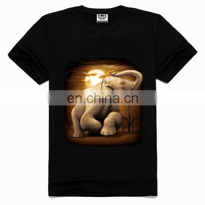Summer men custom 3d animal t-shirt,elephant t shirt