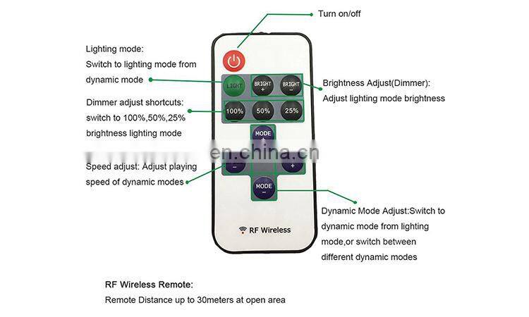Outdoor Christmas Trees Waterproof 11 Keys Remote Control Led String Lights