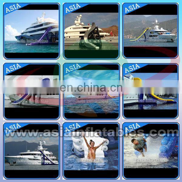 Inflatable Water Slide for Yacht/Mega Inflatable Water Slide in sea/ Giant Inflatable yacht water Slide for sale