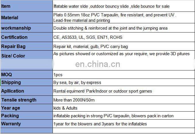 2016 new season promote inflatable bouncer with slide children inflatable play land cheap inflatable bouncer with slide for sale