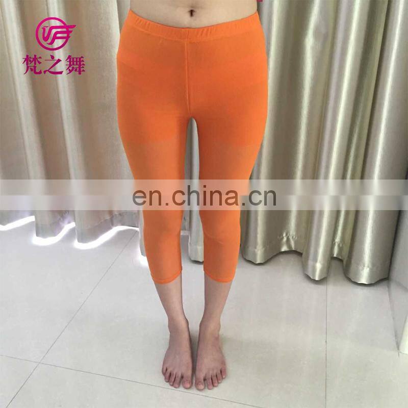 Fashion top quality water yarn cropped dance trousers pant for women K-4038