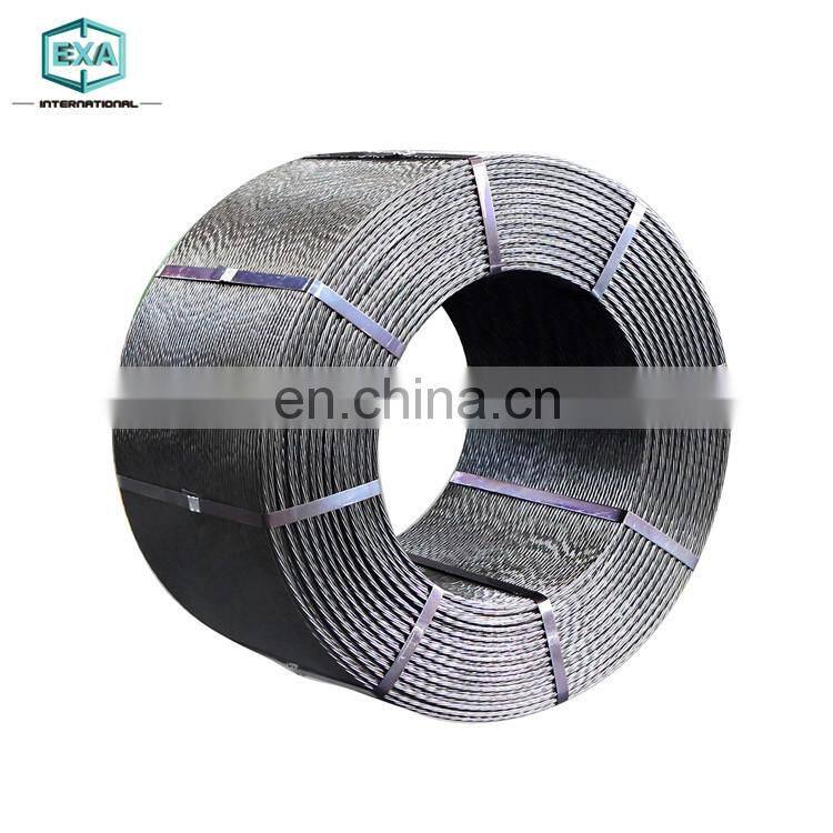15.2mm 12.7mm 1860mpa 7wire astm a416 grade 270 zinc coated pc strand price