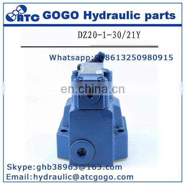 DZ10 DZ20 Series Pilot Pressure Sequencing Valve , pressure reducing valve
