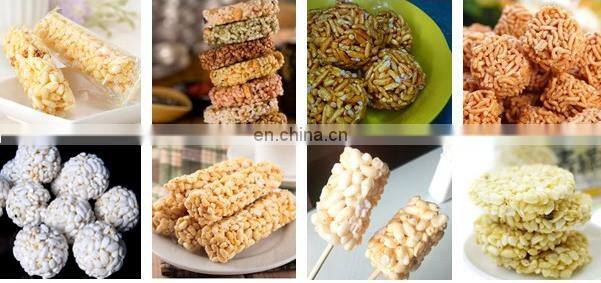 New type cereal bar machine for pop rice/cereal balls/sesame/peanut bar making