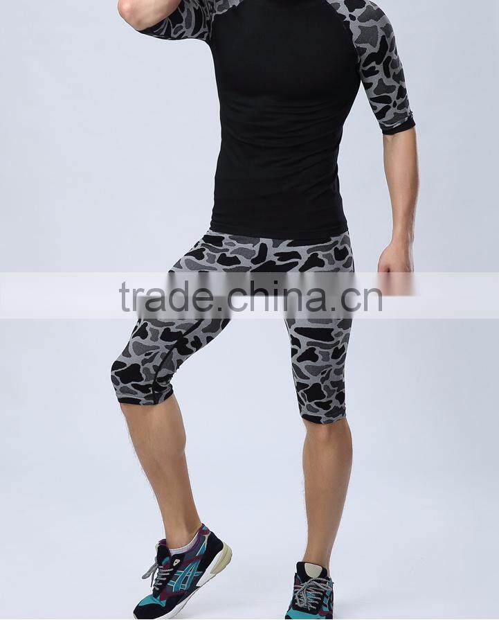 2016 fashion brand Custom men workout sportswear, mens long compression yoga pants