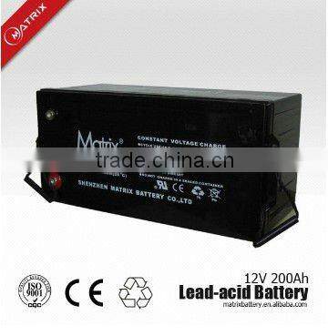 Deep cycle 12v200ah VRLA battery for solar system