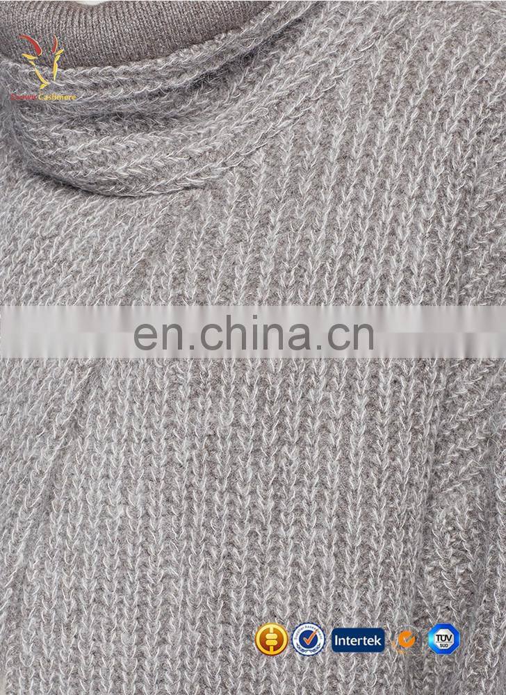 Long Turtleneck Cashmere Poncho Pattern Coat for Women Winter