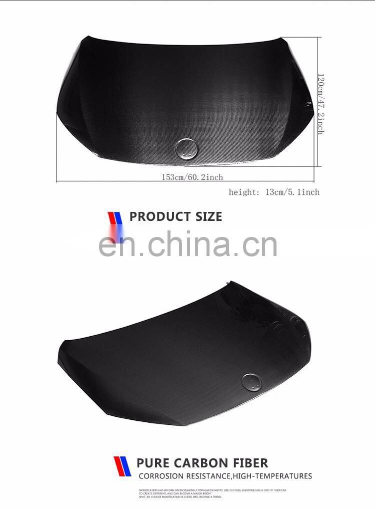 Auto OEM Carbon Fiber Engine Hood spoiler for Volkswagen Scirocco R bonnet