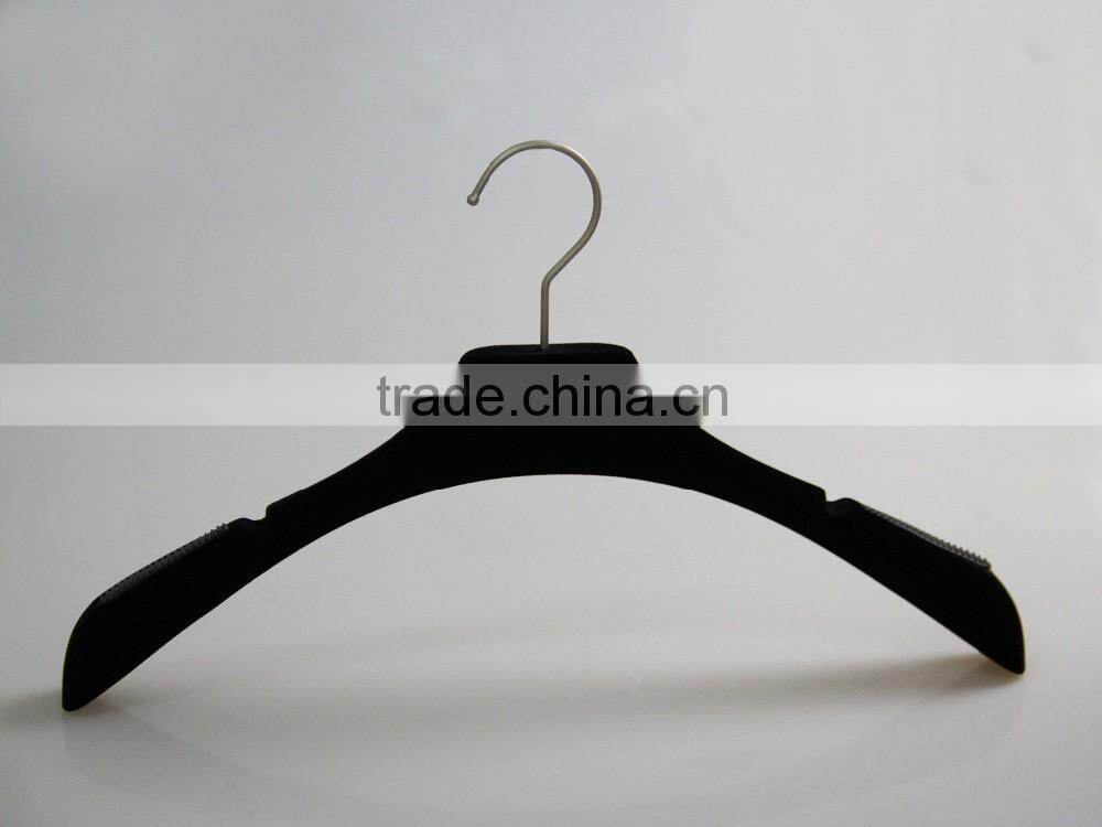 flocked velvet plastic hanger for clothes