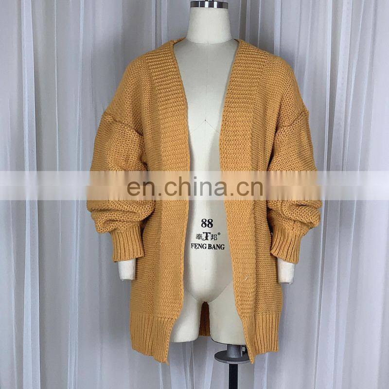 Wholesale custom new cardigan sweater cardigan warm seahorse jacket loose casual long sleeve jacket
