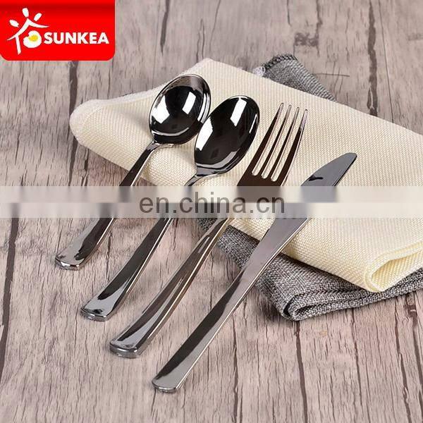 Shanghai elegant PS plastic black cutlery set
