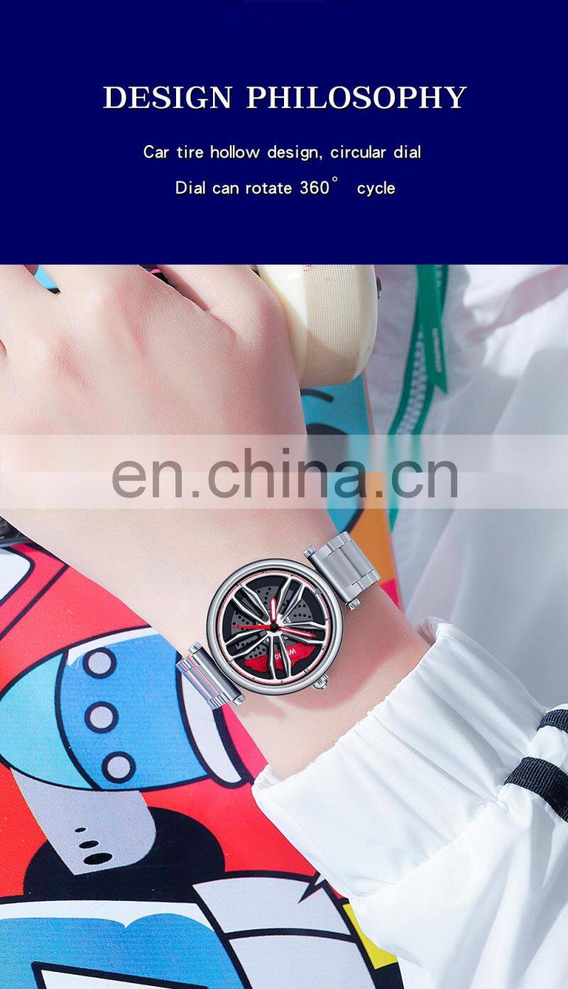 SANDA P1074 Men Quartz Watches Analog Rotating Wheel Waterproof Luxury Brand Men Wrist Watches