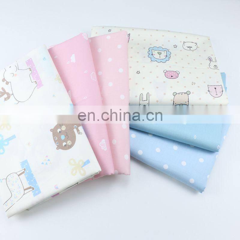 Children's skin-friendly pure cotton fabric 60 yarns environment-friendly printing cotton cartoon cat print fabric