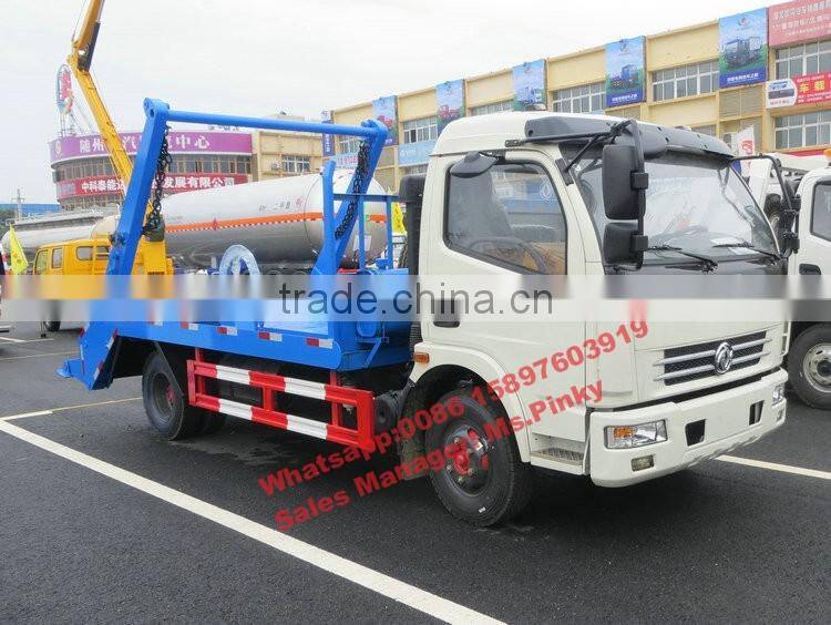 New 140HP Swing Arm Container Garbage Truck 6Tons Hook Lifting Garbage Collect Garbage Vehicle Whatsapp 0086 15897603919