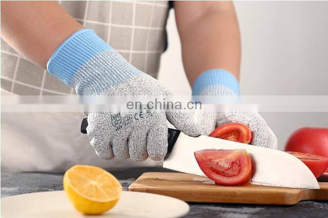 13 Gauge Fluorescent Green HPPE Nitrile Foam Palm Dipped ANSI A4 Cut Resistant Work Gloves