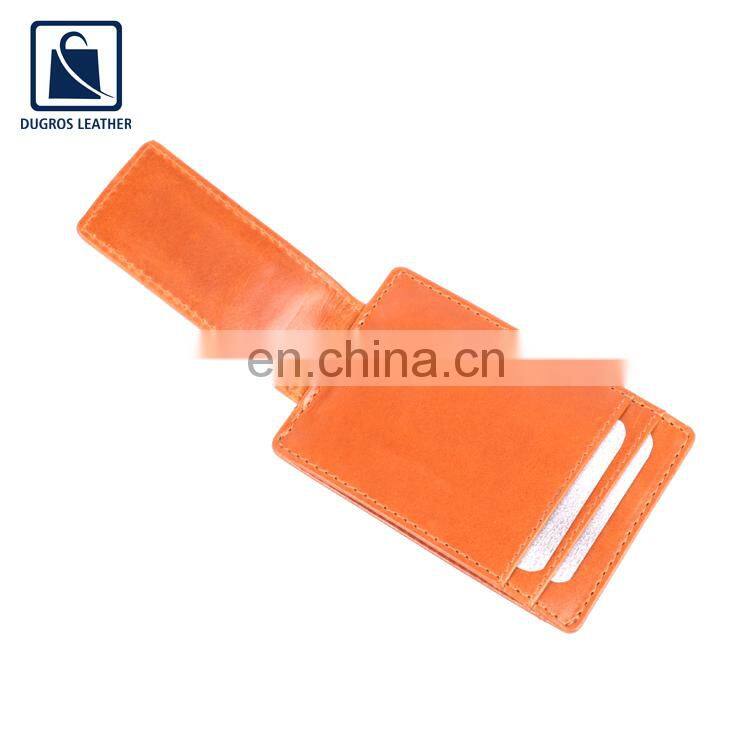 Leading Supplier of Magnet Closure Closure Type Fashion Style Polyester Lining Genuine Leather Money Clip Wallet for Men
