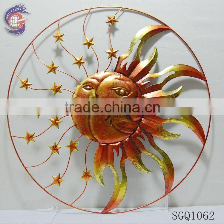 modern abstract moon and star metal wall art decor