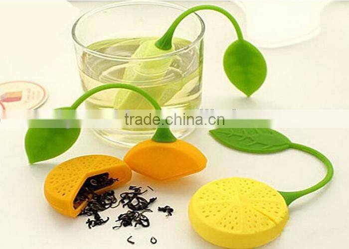 Fashion lemon design LFGB standard silicone tea infuser for tea accessory