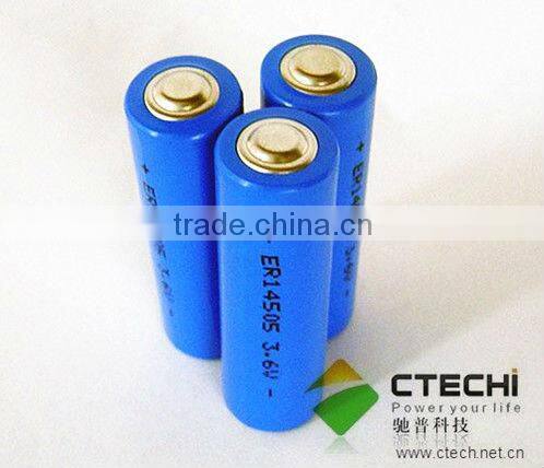 ER14505 AA 3.6V 2400mAh Lithium Thionyl Chloride Li-SOCL2 battery