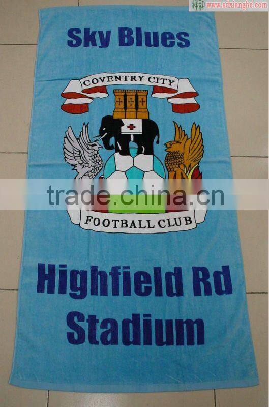 Velour reactive print beach towel