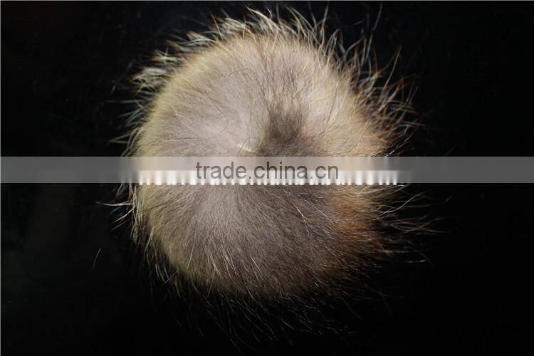 Real Raccoon Fur Ball Key Chain Raccoon Fur Pompons For Hats For Shoes Fur Cap Accessories Ball