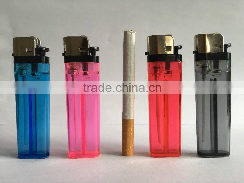 cheap ISO9994&EN13869 disposable flint clear cigarette plastic lighter FH-002