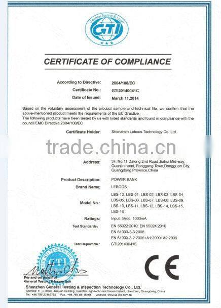 Best quality latest candy colors wallet power bank 20000mah