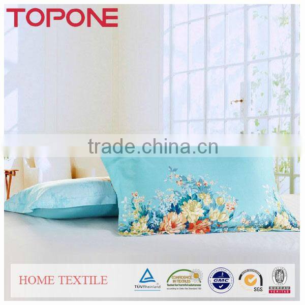 Custom printed cotton home colorful pillow cases bulk