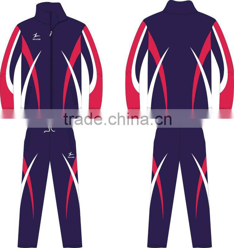 Blue Color Sports Custom Tracksuit Cheap