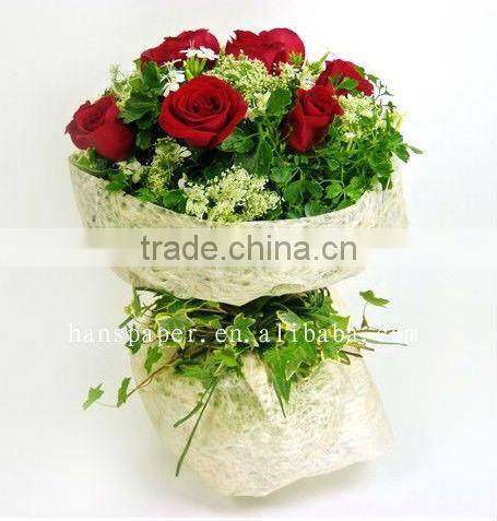 natural mulberry lace flower wrapping paper