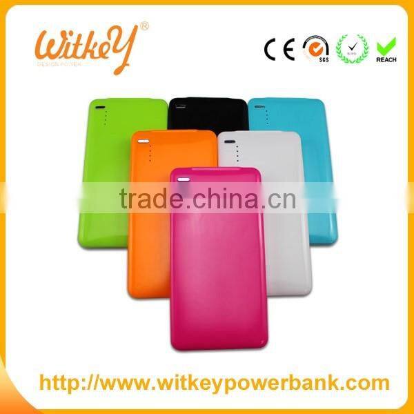 Colorful Ultra thin small USB charger Mobile Phone Power Bank