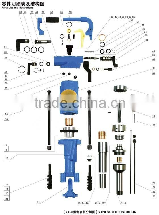 hIgh efficiency hand held rock driller
