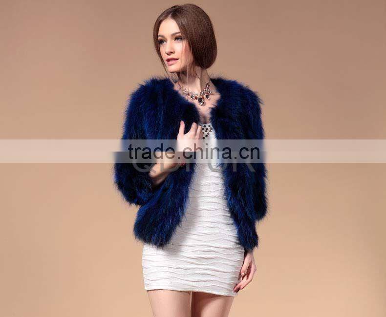 QD29363 4 Colour Korea Style Raccoon Fur Jacket From China