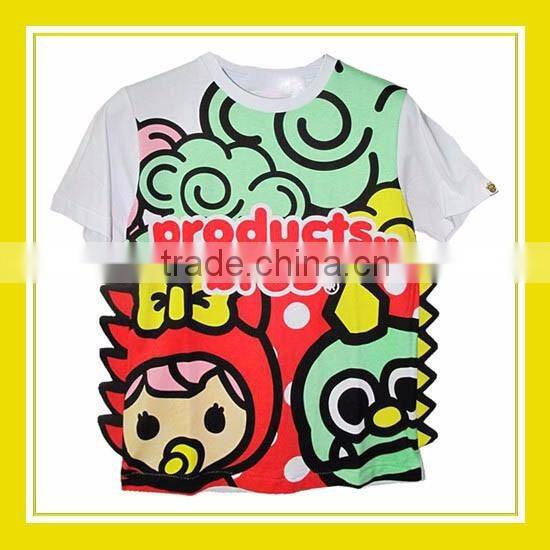 Products Bros Baby Lion Head Unisex Cotton Printed Short Sleeve White Tee Shirt For Summer